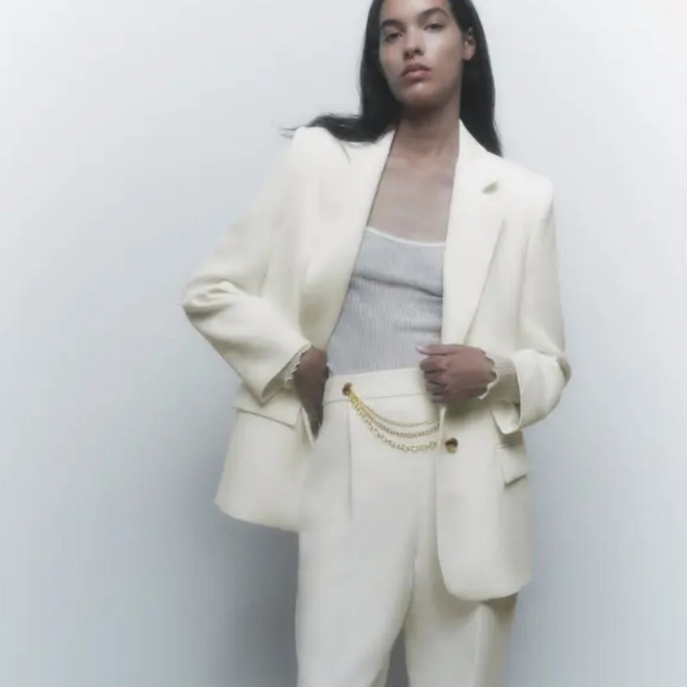 Zara * White Oversized Blazer Size M